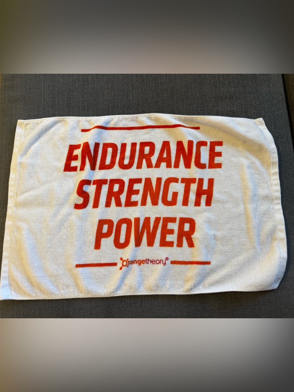 Orangetheory Fitness Sweat Towel 100% Cotton Orange White OTF Gym Workout